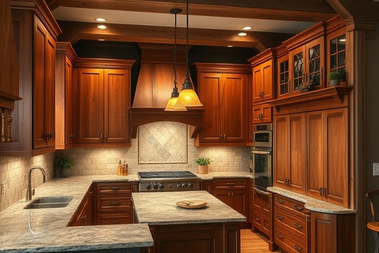 Cocina integral rústica en madera natural - Diseños exclusivos Laureles Medellín